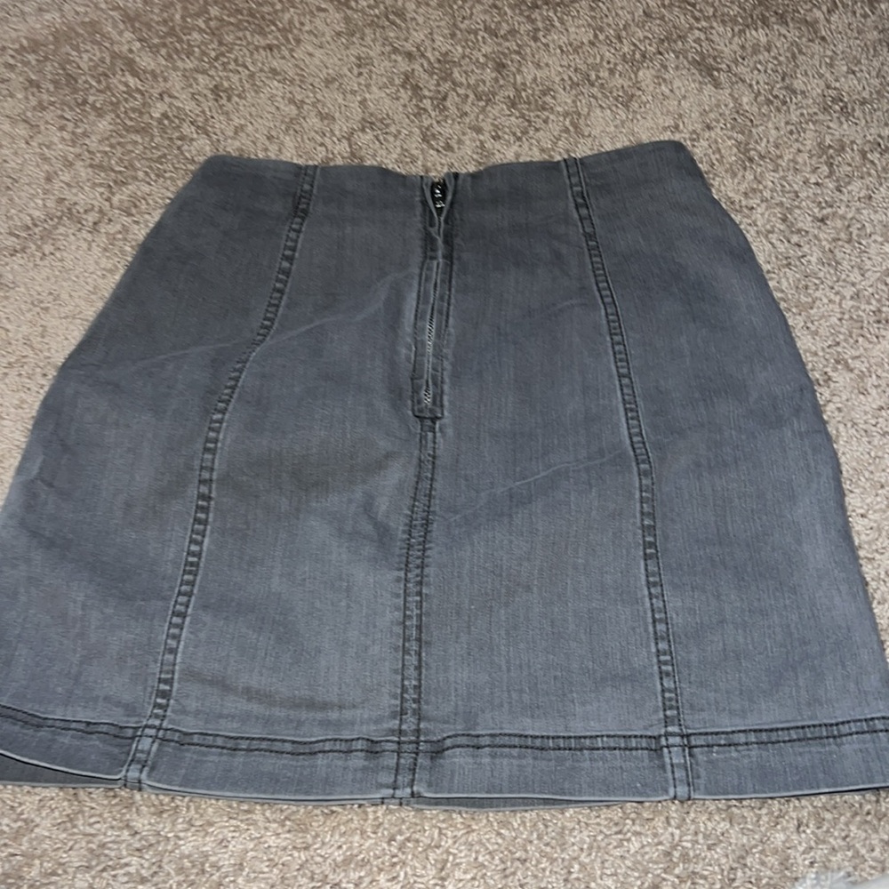 Free People gray denim mini shirt. NEW - Picture 3 of 3